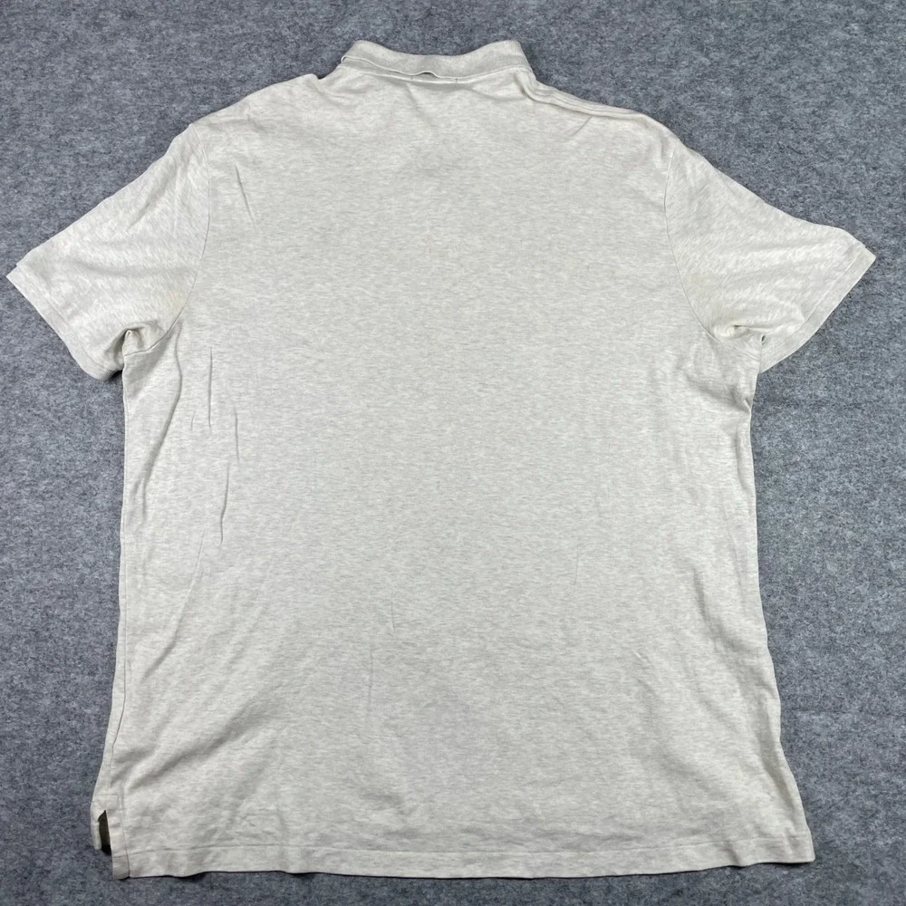 Polo Ralph Lauren Polo Shirt Mens XXL Oatmeal Heather Short Sleeve Classic Fit